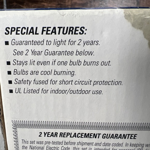 New Vintage 2002 MERRY MIDGET 300‎ Icicle Style Christmas Lights 19.2ft - Picture 4 of 7